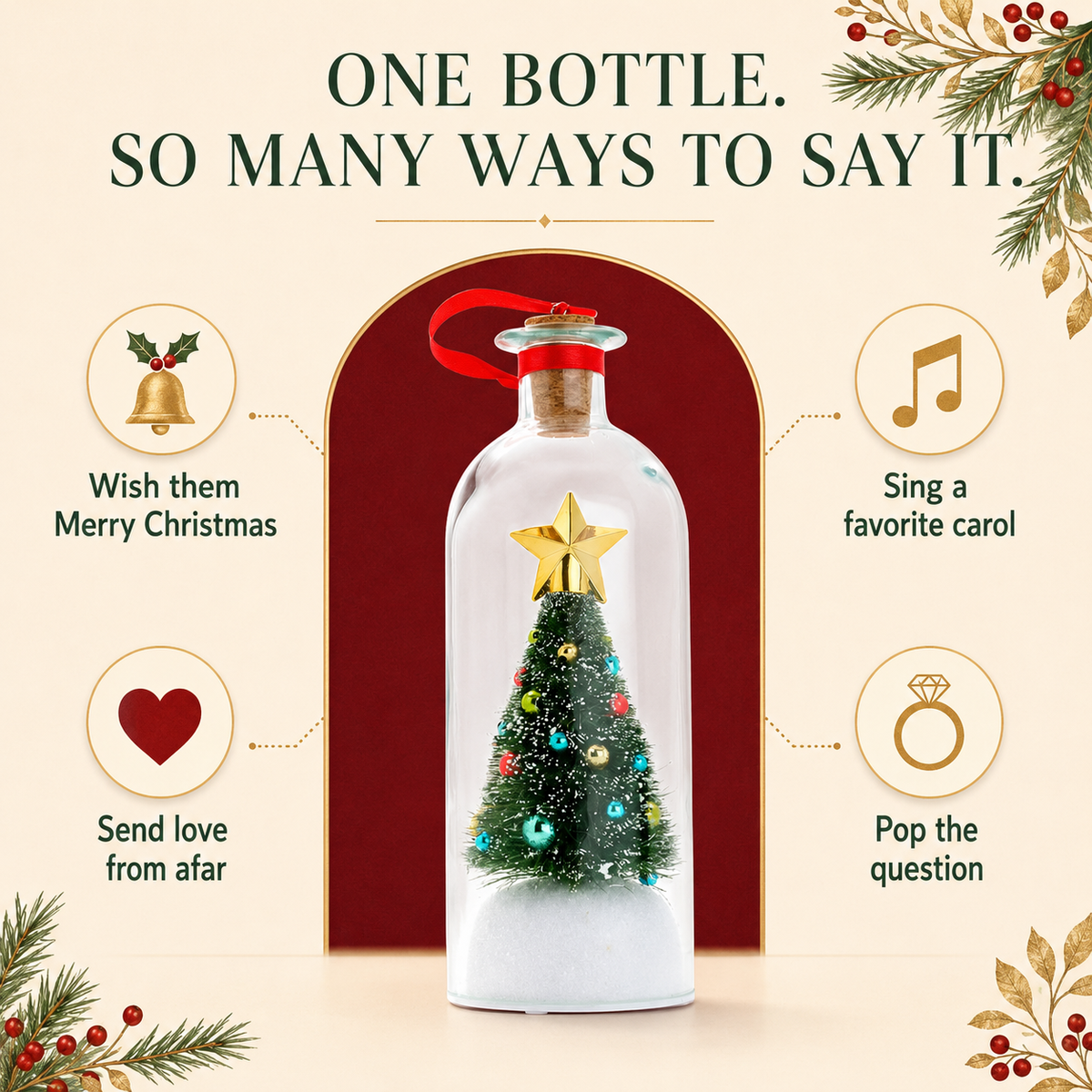 MistleTone™ Recordable Message In a Bottle